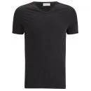 American Vintage Men's V-Neck Short Sleeve T-Shirt - Black