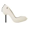 Melissa Women's Spikes 11 Peep Toe Heels - Ivory/Black - Image 1