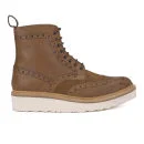 Grenson Men's Fred V Leather Brogue Boots - Tan Grain Image 1