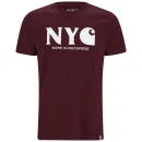 Carhartt Men's New York City T-Shirt - Bordeaux/White Image 1