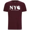 Carhartt Men's New York City T-Shirt - Bordeaux/White - Image 1