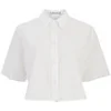 T by Alexander Wang Women's Ripstop Poplin Short Sleeve Cropped Shirt - White - Image 1