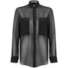 T by Alexander Wang Women's Silk Chiffon Long Sleeve Shirt - Black  - Image 1