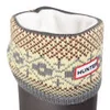 Hunter Women's Fairisle Pattern Cuff Welly Socks - Multi Grey/Chocolate - Image 1