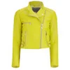 McQ Alexander McQueen Women's Padded Biker Jacket - Marker Yellow - Image 1
