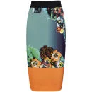 MILLY Women's Long Pencil Skirt - Multi