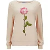 Wildfox Women's Rose Print Baggy Beach Jumper - Pink Champagne - Image 1