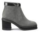 Purified Women's Patricia 1 Chunky Heeled Leather Ankle Boots - Grey