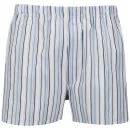 Sunspel Men's Boxer Shorts - Navy/Sky Blue Stripe