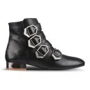 Sam Edelman Women's Nolan Buckle Leather Ankle Boots - Black