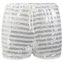 American Retro Women's Paulette Shorts - White/Silver Image 1
