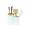 Wireworks Knife and Spoon Storage Pot - White - Image 1