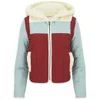 See By Chloé Women's Sky Hooded Puffer Jacket - Light Blue/Red - Image 1