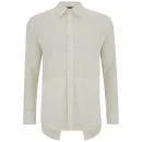 D.GNAK Men's Fake Layered Cotton Hem Shirt - White