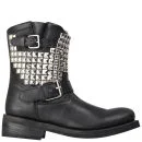 Ash Women's Titan Studded Leather Boots - Black/Silver Image 1