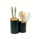 Wireworks Knife and Spoon Storage Pot - Black