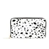 Lulu Guinness Cut Out Spot Leather Continental Zip Around Purse - Black/White - Image 1