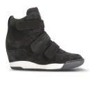 Ash Women's Alexia Suede Wedged Trainers - Black Image 1
