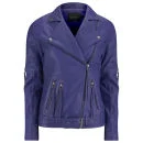 Gestuz Women's Leather Jacket - Blue