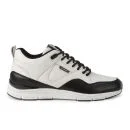 Gourmet Men's 35 Lite LX Leather Trainers - White/Black Image 1