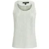 Muubaa Women's Leather Perforated Tank Top - White - Image 1