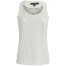 Muubaa Women's Leather Perforated Tank Top - White Image 1