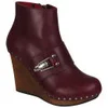See By Chloé Women's Wedged Leather Ankle Boots - Purple - Image 1