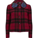 Love Moschino Women's Tartan Wool Jacket  - Red Check
