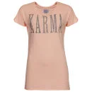 Zoe Karssen Women's Karma Loose Fit Rolled Sleeve T-Shirt - Coral Pink Image 1