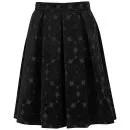 Orla Kiely Women's Flower Power Pleated Skirt - Black Image 1