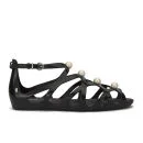 Karl Lagerfeld for Melissa Women's Violatta Flat Gladiator Sandals - Black