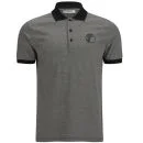Versace Collection Men's Embroidered Medusa Polo Shirt - Black/Grey Image 1
