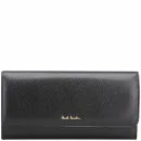 Paul Smith Accessories Women's Internal Swirl Leather Tri-Fold Continental Wallet - Black