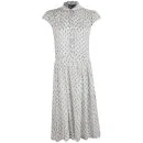 Great Plains Women's Get Knotted Print Dress - Double Cream/Black Image 1