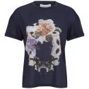 Finders Keepers Women's Rose Print T-Shirt - Print/Navy Image 1
