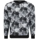 Ashley Marc Hovelle Men's Leaf Print Sweatshirt - Black Image 1