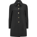 Love Moschino Women's Heart Button Wool Coat - Black