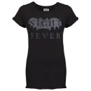 Zoe Karssen Women's Night Fever Loose Fit Rolled Sleeve T-Shirt - Black