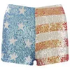 Wildfox Women's America Glitter Shorts - Multi - Image 1