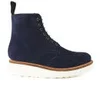 Grenson Women's Emma V Suede Brogues Boots - Navy - Image 1