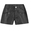 Gestuz Women's Alba Leather Shorts - Black - Image 1
