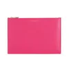 Aspinal of London Essential Large Flat Pouch - Smooth Neon Pink - Image 1