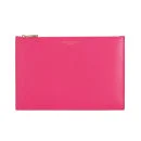 Aspinal of London Essential Large Flat Pouch - Smooth Neon Pink Image 1
