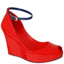 Melissa Women's Patchulli Peep Toe Wedges - Red Contrast Image 1