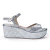 Penelope Chilvers Women's Isla Leather Flatforms - Silver - Image 1