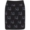 Maison Kitsuné Womens All Over Fox Mini Skirt - Black - Image 1