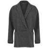 rag & bone Women's Primrose Leather Detail Boyfriend Coat - Grey - Image 1