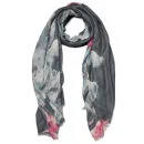 Knutsford Women's Floral Printed Cashmere Blend Scarf - Floral Blue Image 1