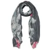 Knutsford Women's Floral Printed Cashmere Blend Scarf - Floral Blue - Image 1