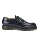 Carven Men's Leather Buckle Shoes - Navy